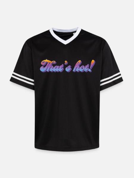 That's hot! – Retro Gradient Style - Unisex Football Style Mesh T-Shirt - pink/pink stripes