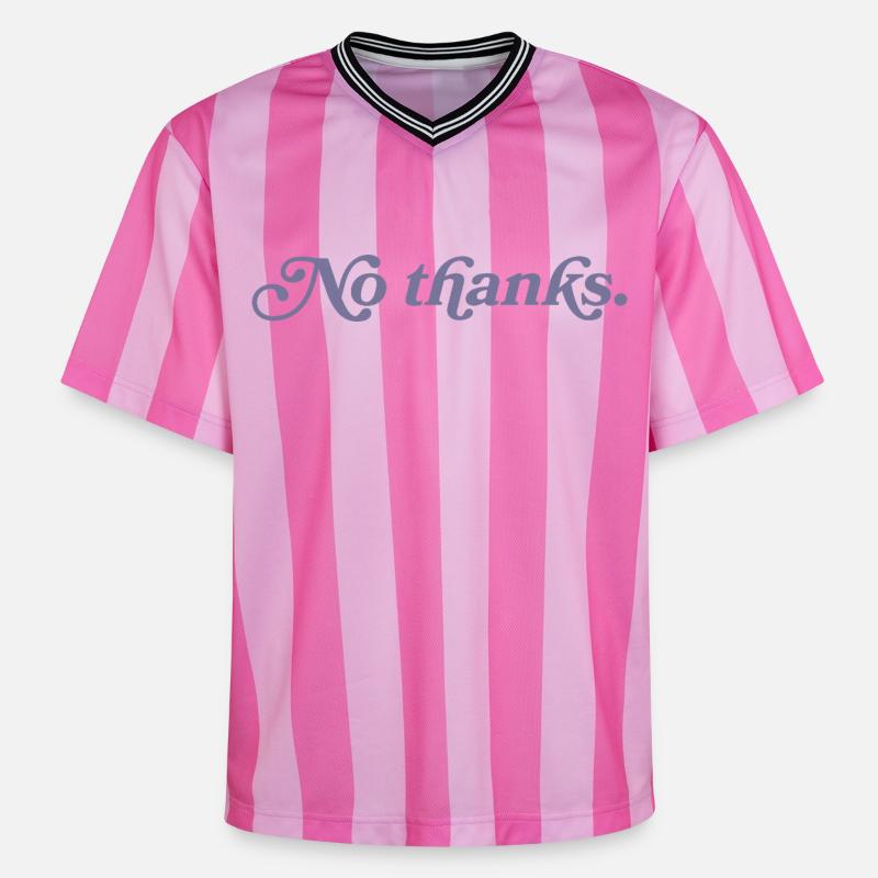 Non merci. - T-shirt de foot unisexe en mesh - rose/rose rayures