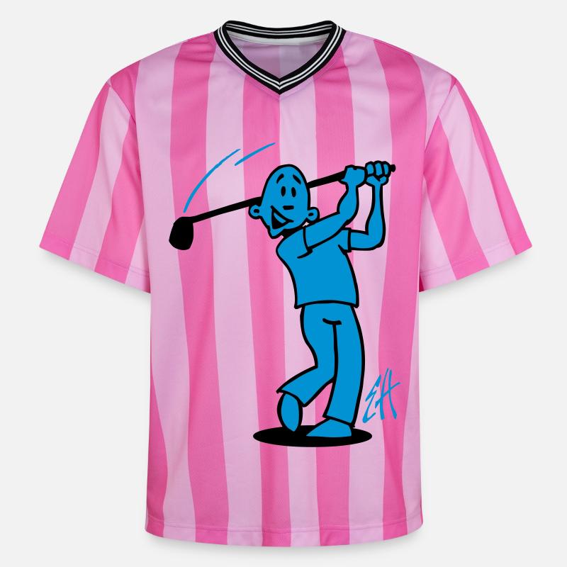 Golf - T-shirt de foot unisexe en mesh - rose/rose rayures