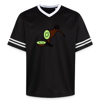 Kiwi - T-shirt de foot unisexe en mesh - rose/rose rayures - Devant - AI Model Female 172 light (172cm) & AI Model Male 178 dark (178cm)