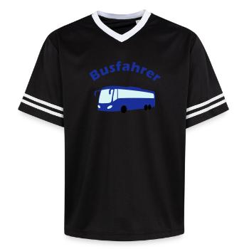 Busfahrer Design - Unisex Football Style Mesh T-Shirt - Rosa/Rosa Streifen - Vorne - AI Model Female 172 light (172cm) & AI Model Male 178 dark (178cm)