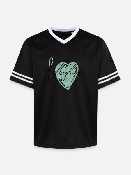Végétalien - T-shirt de foot unisexe en mesh - rose/rose rayures