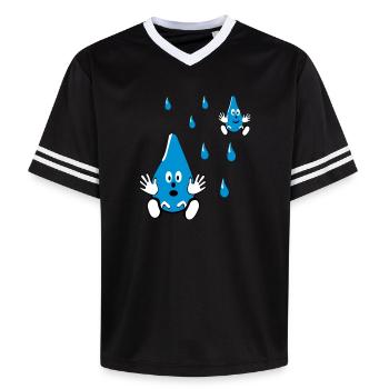 Petits amis goutte d’eau - T-shirt de foot unisexe en mesh - rose/rose rayures - Devant - AI Model Female 172 light (172cm) & AI Model Male 178 dark (178cm)