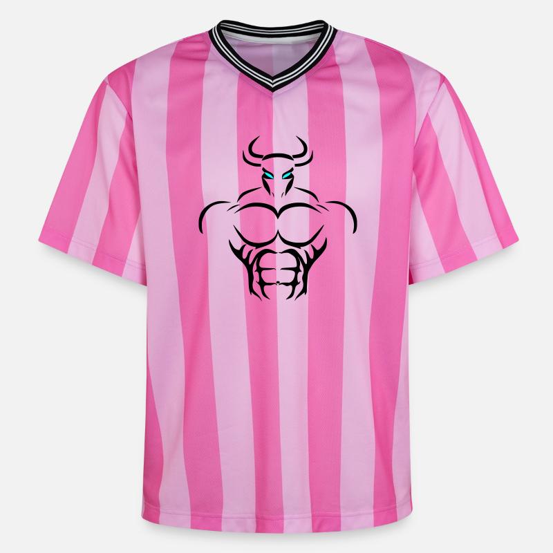 Alpha Taurus Deluxe - T-shirt de foot unisexe en mesh - rose/rose rayures