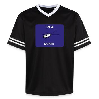 I'm feeling downhill - Unisex Football Style Mesh T-Shirt - pink/pink stripes - Front - AI Model Female 172 light (172cm) & AI Model Male 178 dark (178cm)