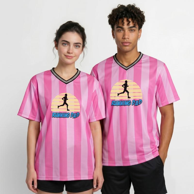 Running dad T-shirt de foot unisexe en mesh