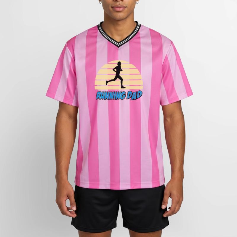 Running dad T-shirt de foot unisexe en mesh