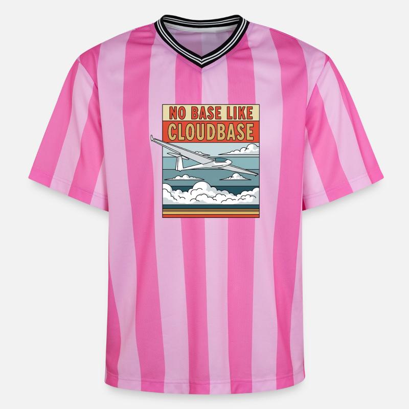Pas de base comme Cloudbase - T-shirt de foot unisexe en mesh - rose/rose rayures