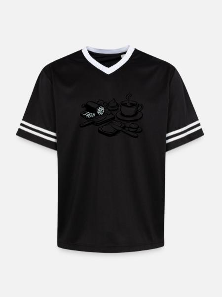 meal - Unisex Football Style Mesh T-Shirt - pink/pink stripes