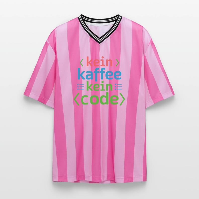 No Coffee No Code Programmer Computer Scientist Unisex Football Style Mesh T-Shirt