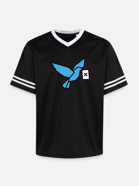 Brieftaube Wahlzettel Vogel Bunt - Unisex Football Style Mesh T-Shirt - Rosa/Rosa Streifen