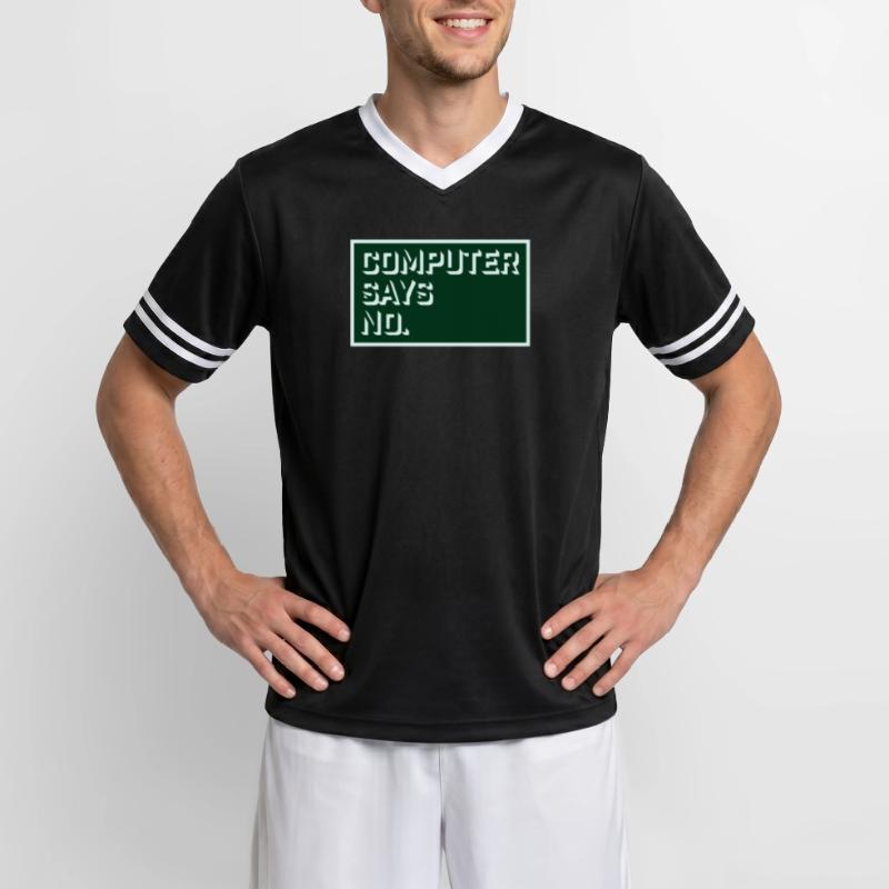Computer Says No Lustig Programmierer Nerd Technik Unisex Football Style Mesh T-Shirt