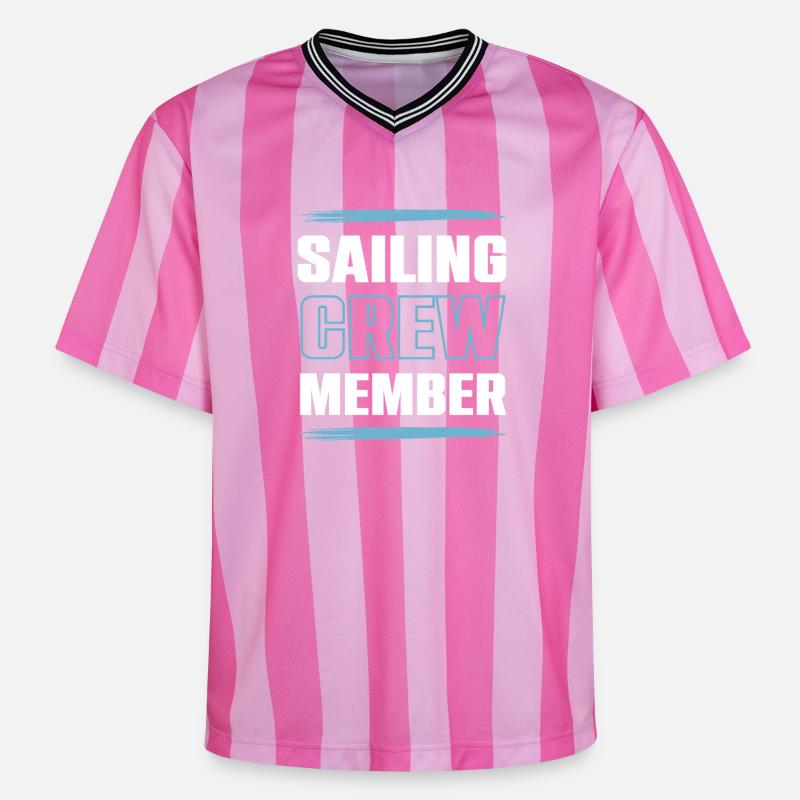 Équipage de navigation - T-shirt de foot unisexe en mesh - rose/rose rayures