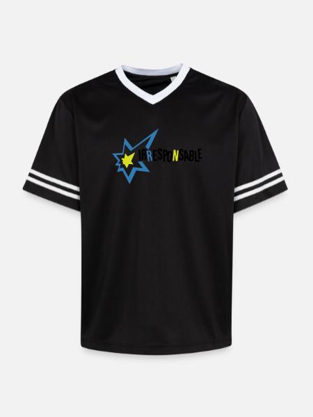 Irresponsable - T-shirt de foot unisexe en mesh - rose/rose rayures