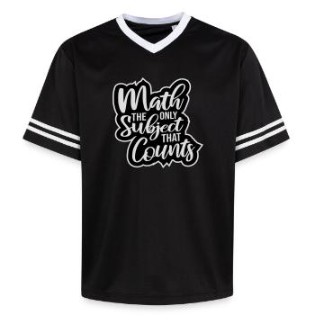 Math The Only Subject That Counts Nerd Mathe Logo - Unisex Football Style Mesh T-Shirt - black/white - Front - AI Model Female 172 light (172cm) & AI Model Male 185 light (185cm)
