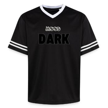 Ambiance : Sombre - T-shirt de foot unisexe en mesh - noir/blanc - Devant - AI Model Female 172 light (172cm) & AI Model Male 185 light (185cm)