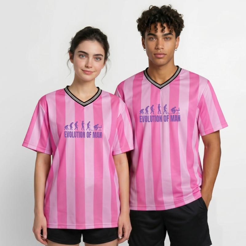 Programmierer Computerfreak Evolution Retro Unisex Football Style Mesh T-Shirt