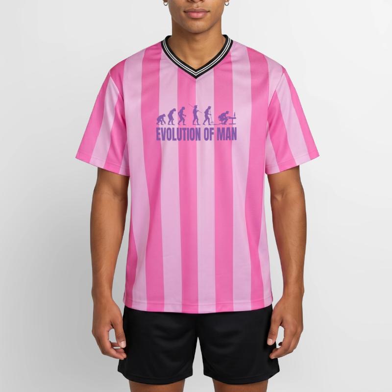 Programmierer Computerfreak Evolution Retro Unisex Football Style Mesh T-Shirt