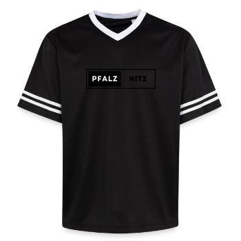 Lauser - Unisex Football Style Mesh T-Shirt - Rosa/Rosa Streifen - Vorne - AI Model Female 172 light (172cm) & AI Model Male 178 dark (178cm)