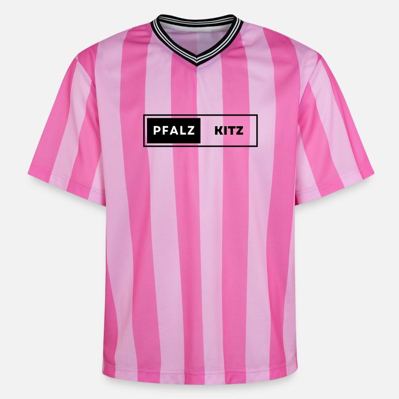 Lauser - T-shirt de foot unisexe en mesh - rose/rose rayures