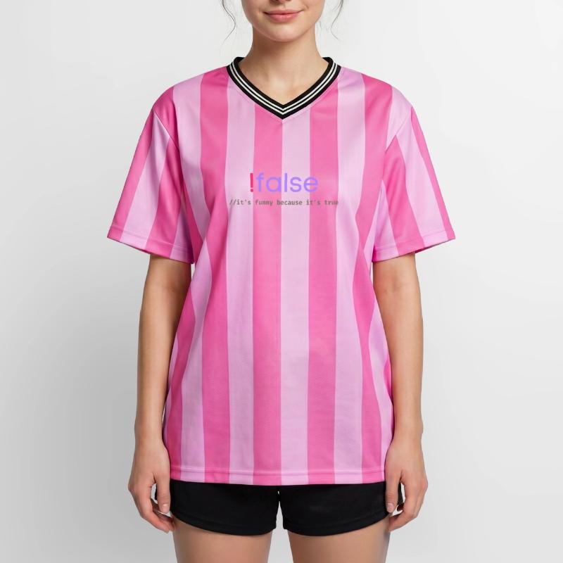 Ifalse Funny Coder Programming Pun Unisex Football Style Mesh T-Shirt