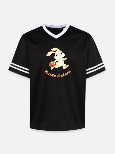 Easter - Unisex Football Style Mesh T-Shirt - pink/pink stripes