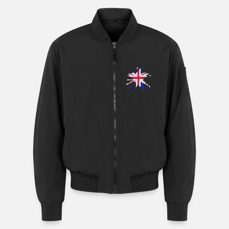 England Union Jack Klecks Unisex Bomberjacke
