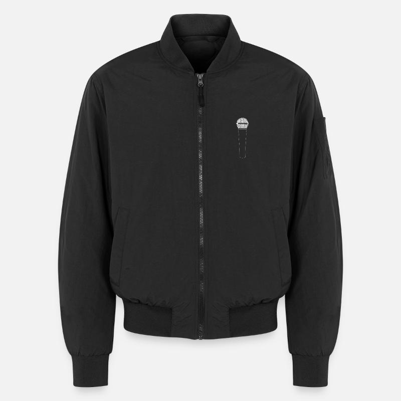 Microphone Silhouette Design Unisex Bomber Jacket