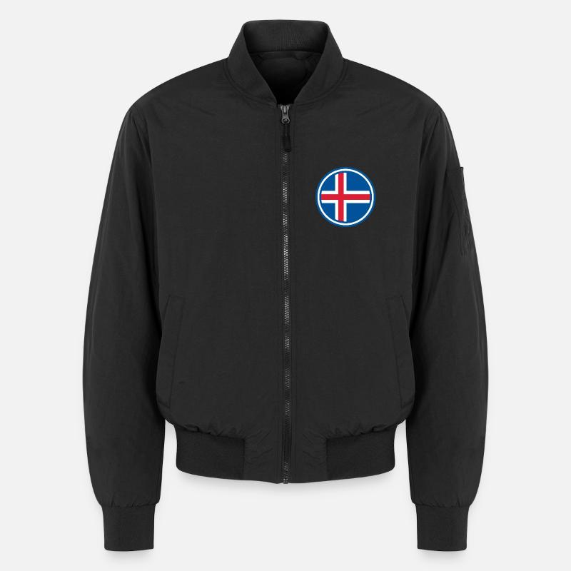 Drapeau Islande rond Bomber unisexe