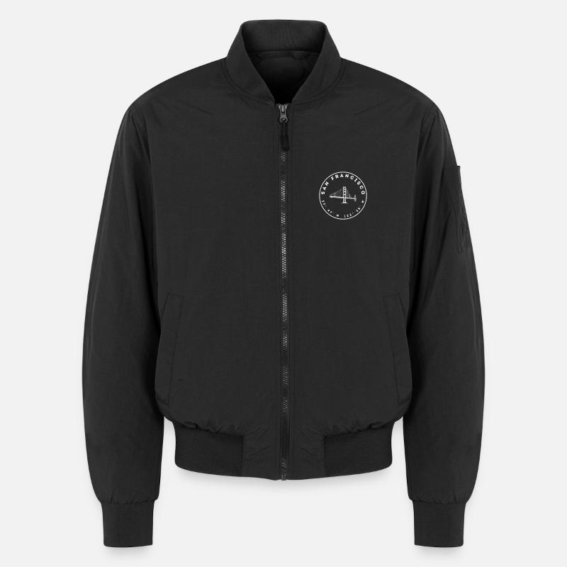 San Francisco - Golden Gate Bridge und Koordinaten Unisex Bomberjacke