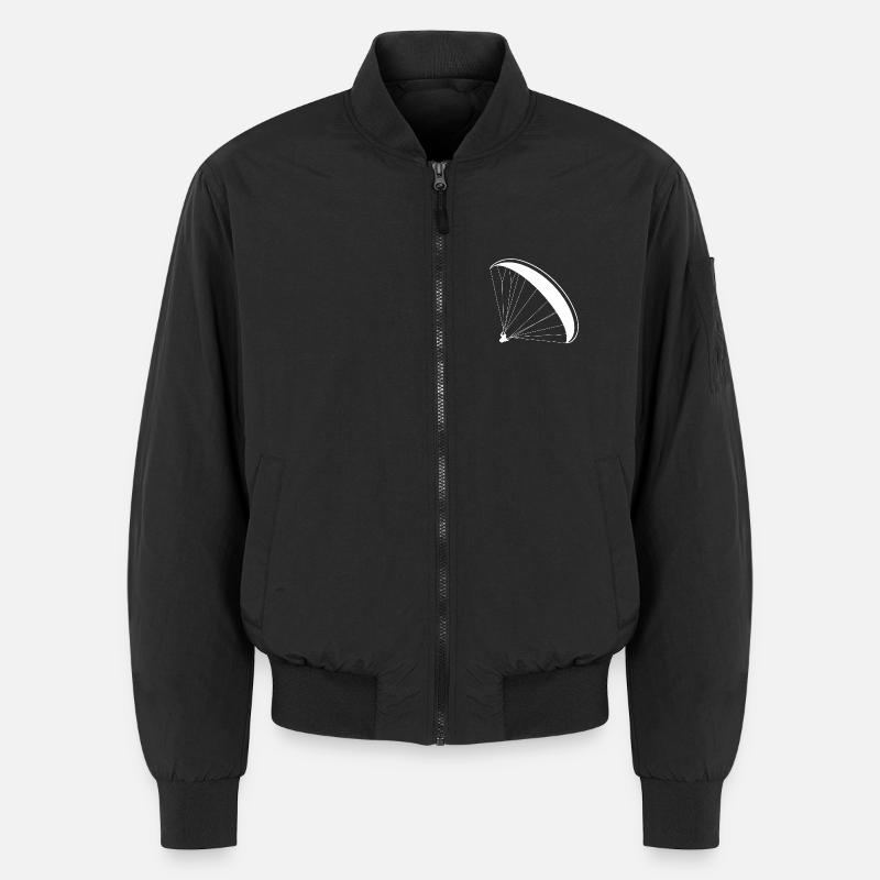Gleitschirm Pilot Silhouette Paragliding Logo Unisex Bomberjacke