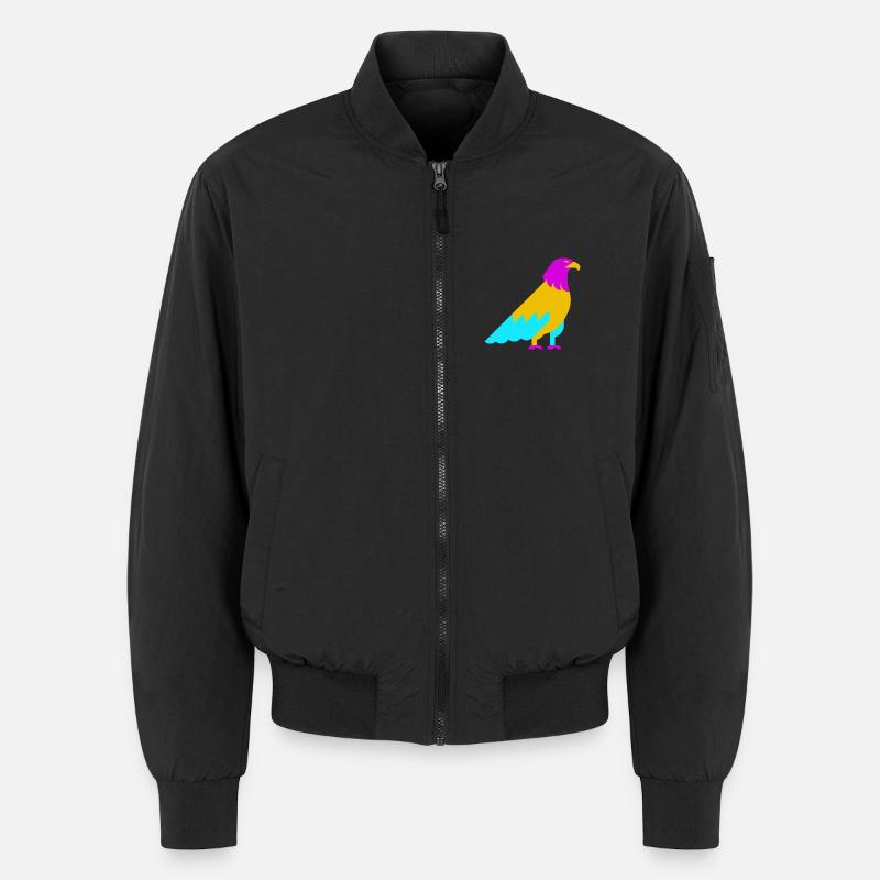Colorful Abstract Eagle Unisex Bomber Jacket