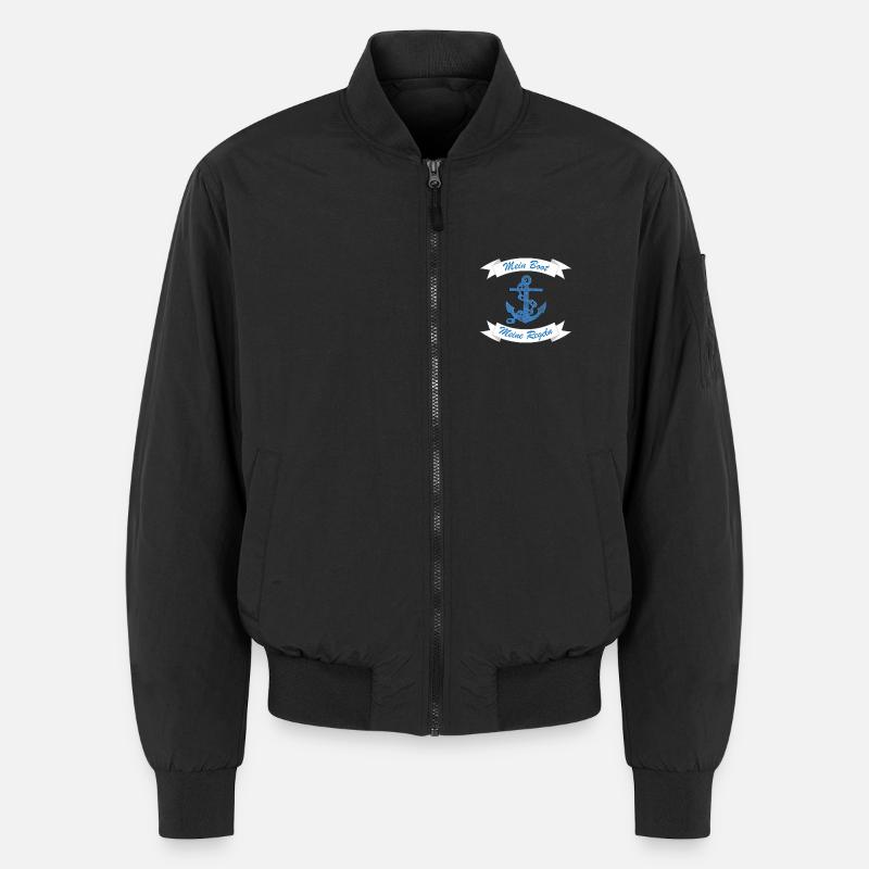 Anker Spruch: Mein Boot Meine Regeln, Fun Geschenk Unisex Bomberjacke