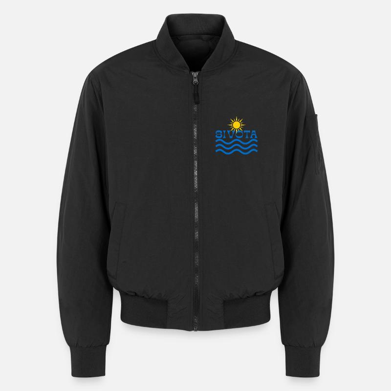 Sivota Sun Waves  - Unisex Bomber Jacket - black