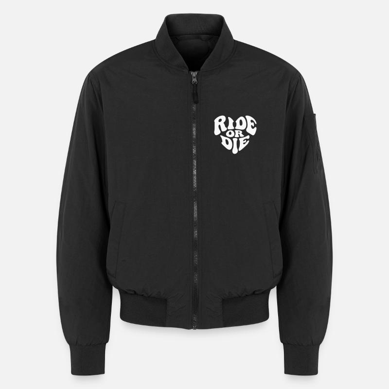 Ride or Die Heart Loyalty – Anpassbare Farbe Unisex Bomberjacke