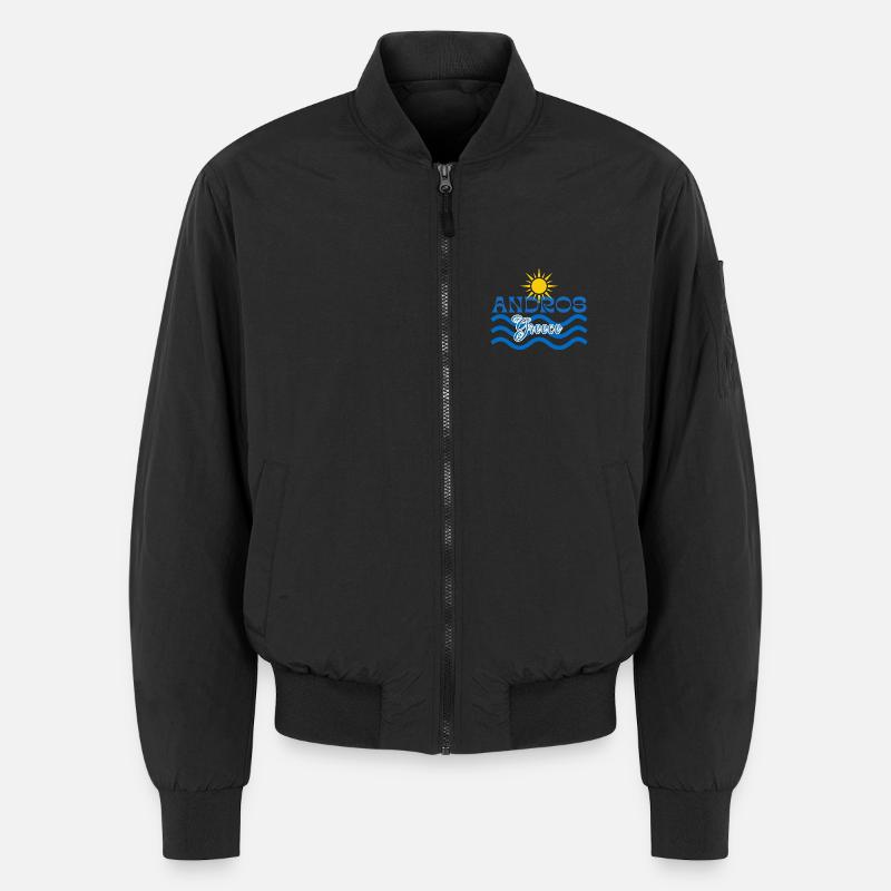 Andros Sun Waves Greece Unisex Bomber Jacket