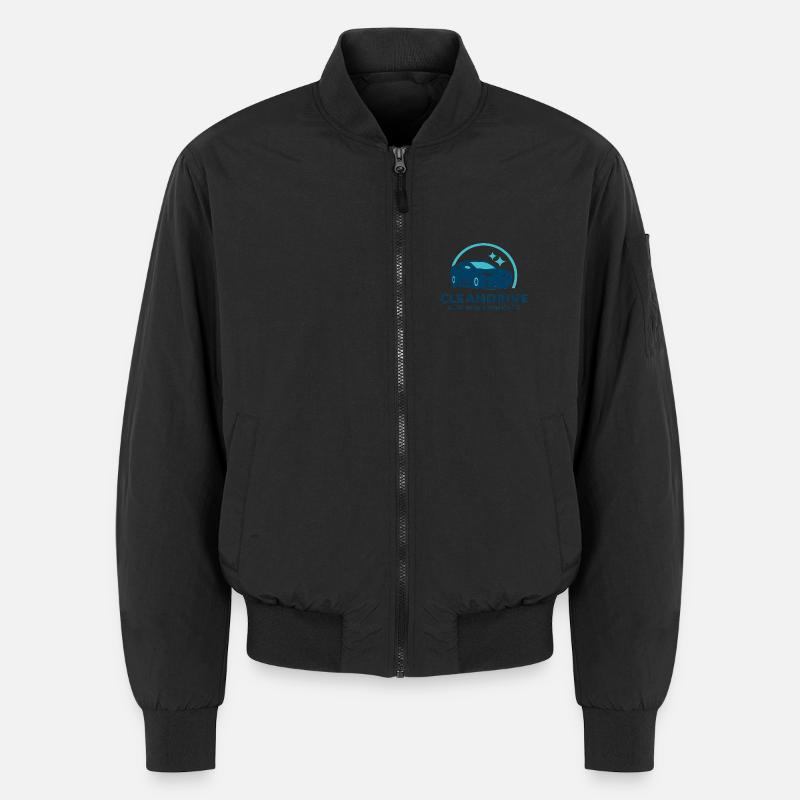 CleanDrive Car Interior Cleaning - Unisex Bomber Jacket - black