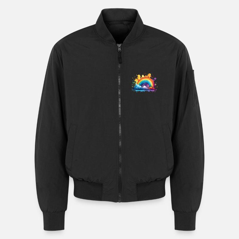 Dein Regenbogen - Unisex Bomberjacke - Schwarz