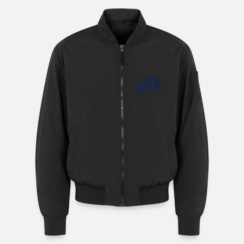 Blauer Hibiskus Unisex Bomberjacke