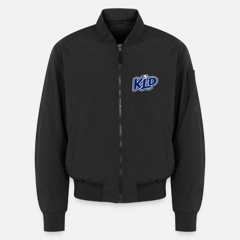 blue - Unisex Bomber Jacket - black
