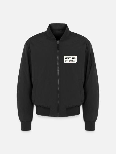 Haltung Steht Mir - Unisex Bomberjacke - Schwarz
