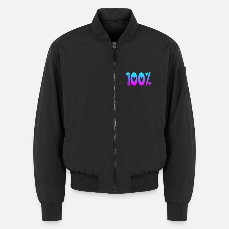 100 hundred-percent FOCUS PERFORMANCE - Unisex Bomber Jacket - black