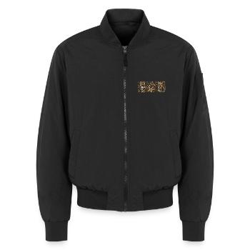 la ilaha illa ALLAH GOld - Unisex Bomber Jacket - black - Front - AI Model Female 172 light (172cm) & AI Model Male 185 light (185cm)