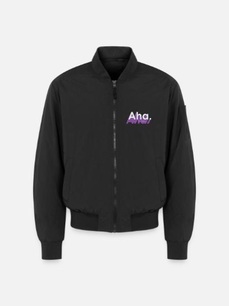 Ah du Fuchs – frecher Wortwitz - Unisex Bomberjacke - Schwarz