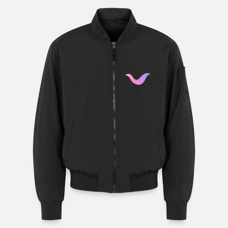 Gradient Swoosh-Nebel - Unisex Bomberjacke - Schwarz