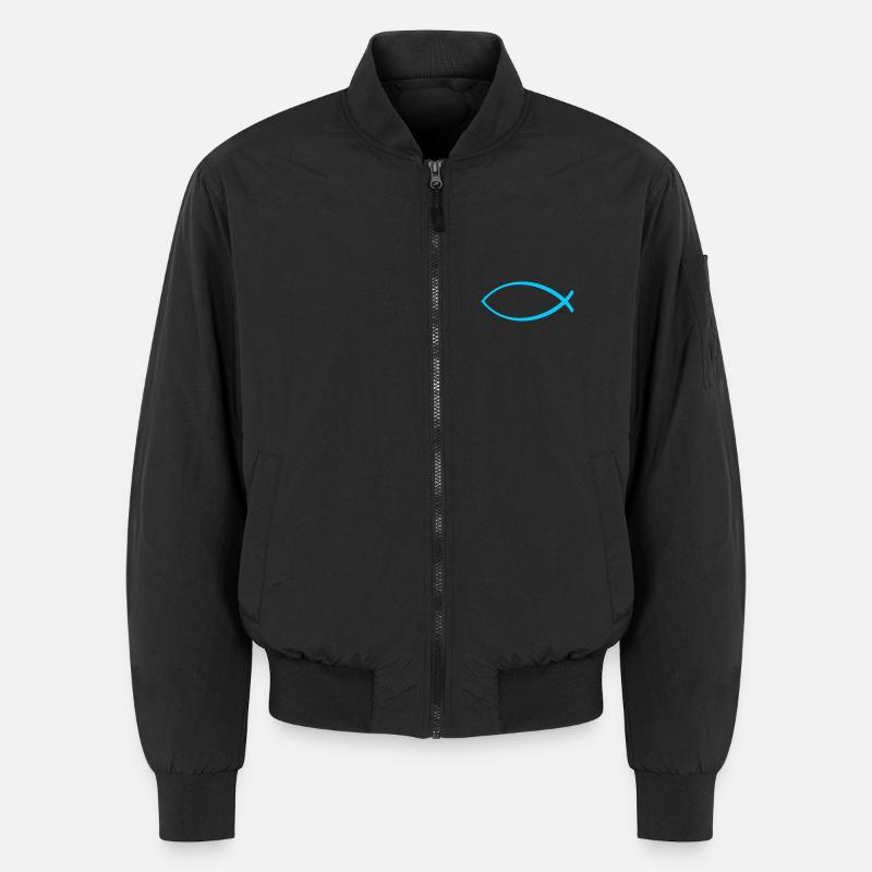 Ichtus poisson bleu clair Bomber unisexe