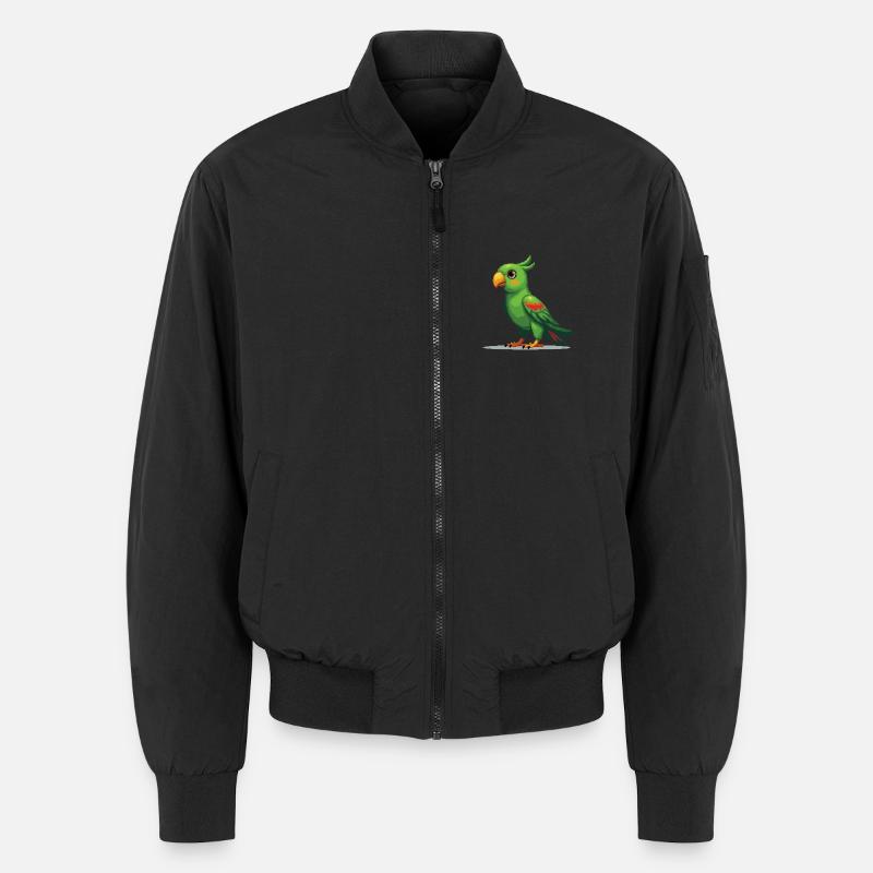 Pixel Papagei – Retro 8-Bit Style Unisex Bomberjacke