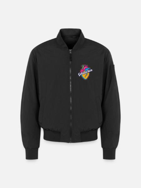 Buntes Herz Golatschen - Unisex Bomberjacke - Schwarz