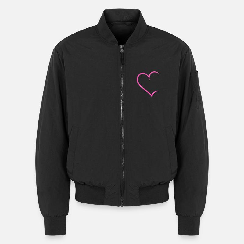 Cœur ouvert - Bomber unisexe - noir