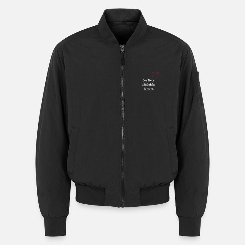Das Herz wird nicht dement. - Unisex Bomberjacke - Schwarz